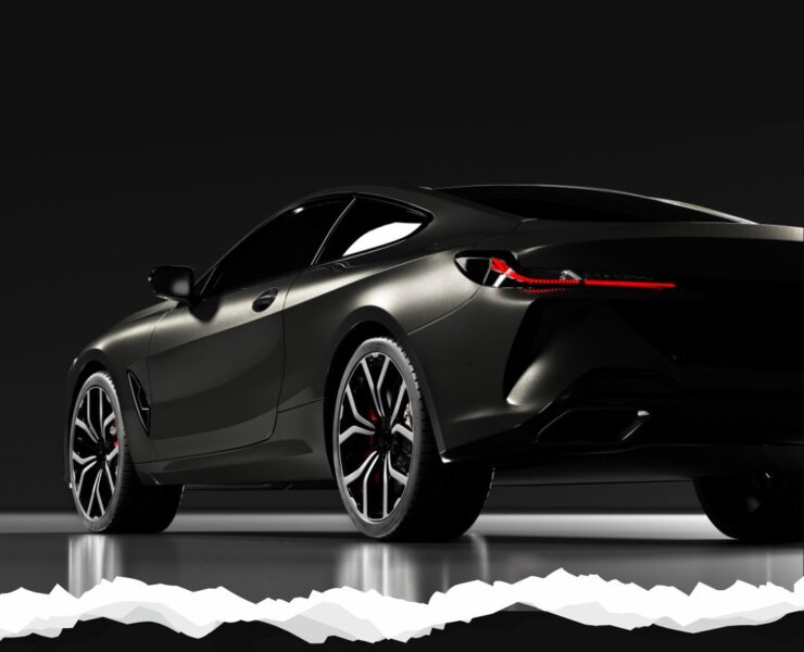 Black Modern Car Rental Instagram Post
