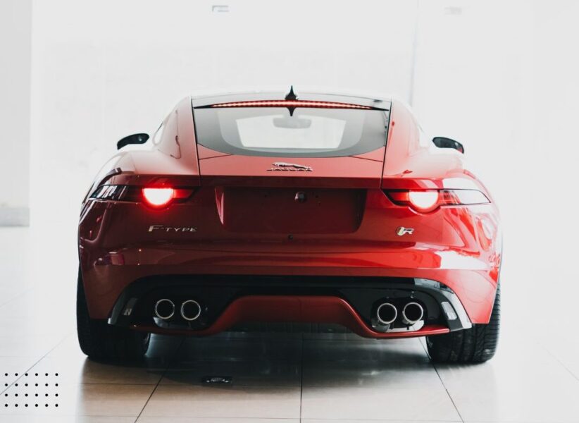 White Red Simple Car Rental Instagram Post